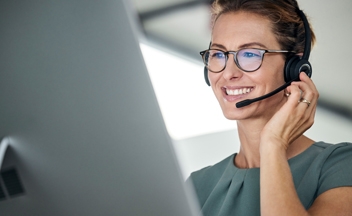 Call centre woman with headset