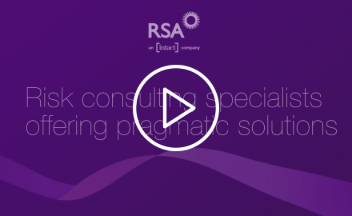 Risk consulting with play button image